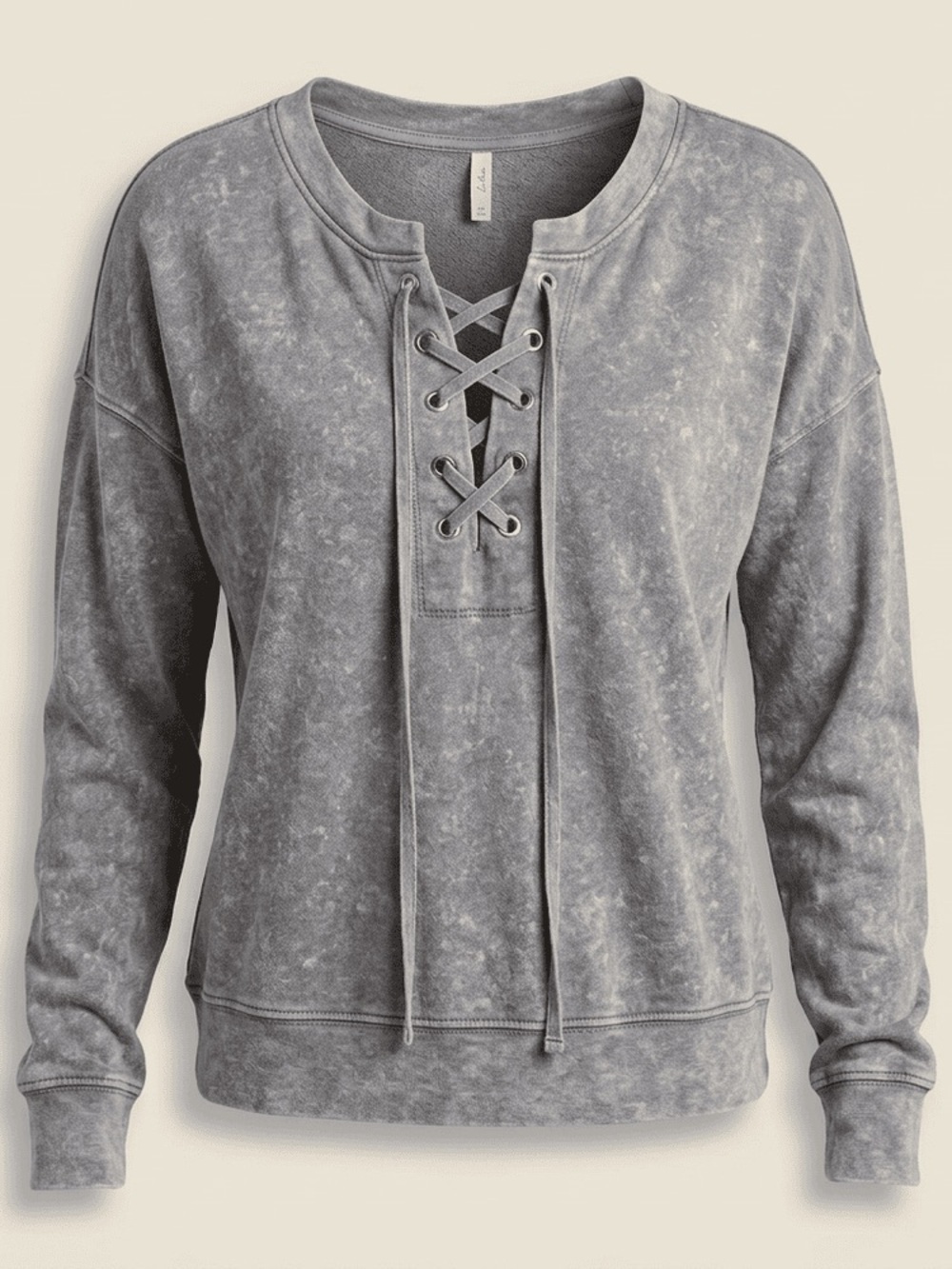 Mudd Long Sleeve Gray Long Sleeve Top Women’s Size Large